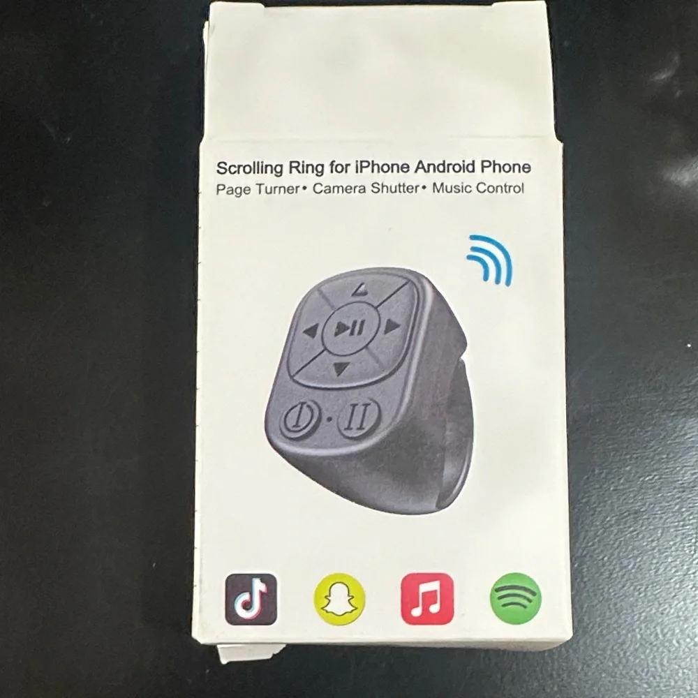 Black Scrolling Ring for iPhone Android Phone